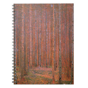 Gustav Klimt Fir Forest Tannenwald Red Trees Notebook