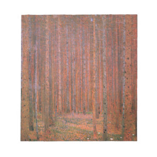 Gustav Klimt Fir Forest Tannenwald Red Trees Notepad