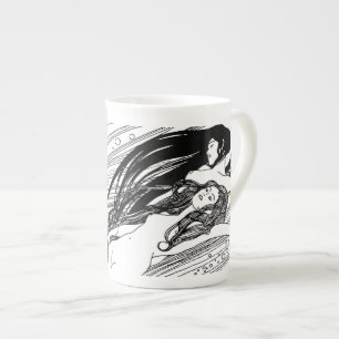 Gustav Klimt - Fish Blood Surreal Japanese Art Bone China Mug