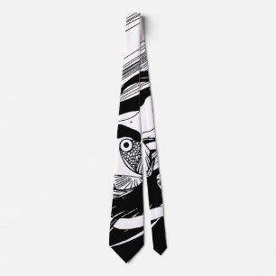 Gustav Klimt - Fish Blood Surreal Japanese Art Tie