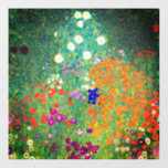 Gustav Klimt Flower Garden<br><div class="desc">Window Cling featuring Gustav Klimt’s oil painting Flower Garden (1906). A beautiful garden of purple, red, white, blue, and orange flowers. A great gift for fans of Art Nouveau and Austrian art.</div>