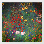 Gustav Klimt Flower Garden<br><div class="desc">Window Cling featuring Gustav Klimt’s painting Farm Garden with Sunflowers (1907). A beautiful garden of sunflowers and exquisite blue,  red,  purple,  pink,  and white flowers. A great gift for fans of Art Nouveau and Austrian art.</div>