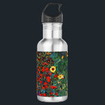 Gustav Klimt Flower Garden 532 Ml Water Bottle<br><div class="desc">Water Bottle featuring Gustav Klimt’s oil painting Farm Garden with Sunflowers (1907). A beautiful garden of sunflowers and exquisite blue,  red,  purple,  pink,  and white flowers. A great gift for fans of Art Nouveau and Austrian art.</div>