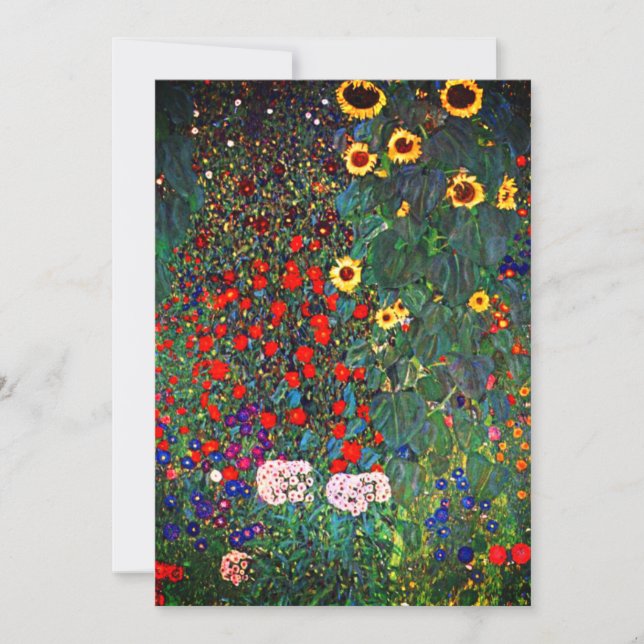 Gustav Klimt Flower Garden Announcement (Front)