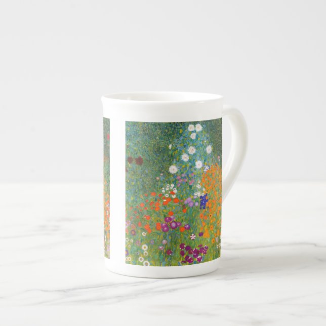 Gustav Klimt: Flower Garden Bone China Mug (Front Right)