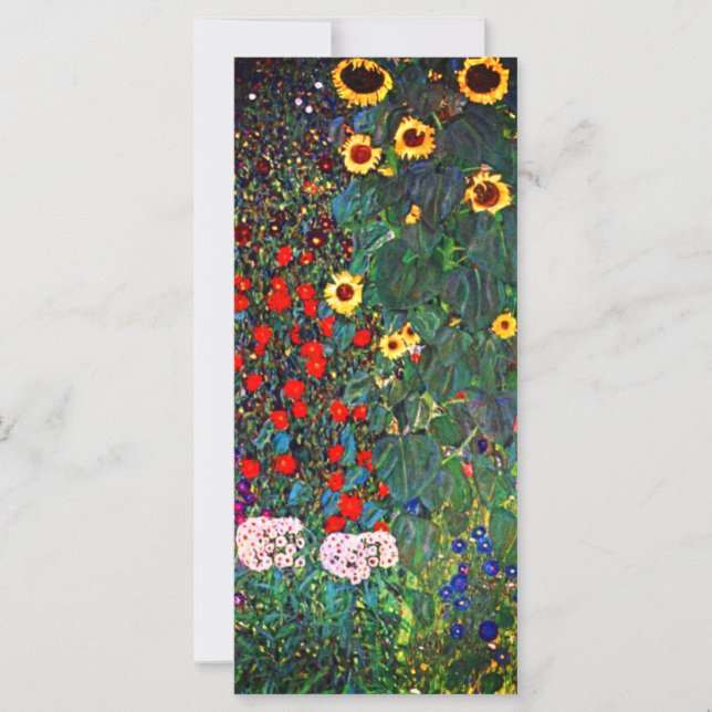 Gustav Klimt Flower Garden Card (Front)