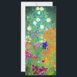 Gustav Klimt Flower Garden Card<br><div class="desc">Card featuring Gustav Klimt’s oil painting Flower Garden (1906). A beautiful garden of purple,  red,  white,  blue,  and orange flowers. A great gift for fans of Art Nouveau and Austrian art.</div>