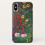 Gustav Klimt Flower Garden iPhone X Case<br><div class="desc">iPhone Case featuring Gustav Klimt’s oil painting Farm Garden with Sunflowers (1907). A beautiful garden of sunflowers and exquisite blue,  red,  purple,  pink,  and white flowers. A great gift for fans of Art Nouveau and Austrian art.</div>