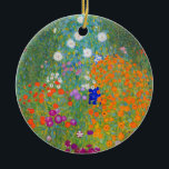 Gustav Klimt Flower Garden Ceramic Ornament<br><div class="desc">Ornament featuring Gustav Klimt’s oil painting Flower Garden (1906). A beautiful garden of purple,  red,  white,  blue,  and orange flowers. A great gift for fans of Art Nouveau and Austrian art.</div>
