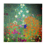 Gustav Klimt Flower Garden Ceramic Tile<br><div class="desc">Tile featuring Gustav Klimt’s oil painting Flower Garden (1906). A beautiful garden of purple,  red,  white,  blue,  and orange flowers. A great gift for fans of Art Nouveau and Austrian art.</div>