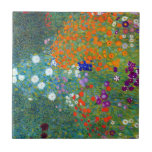 Gustav Klimt Flower Garden Ceramic Tile<br><div class="desc">A cottage or farmhouse flower garden as painted by Gustav Klimt.</div>