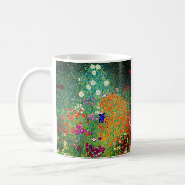 Gustav Klimt Flower Garden Coffee Mug (Left)