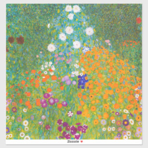 Gustav Klimt Flower Garden Cottage Art Nouveau