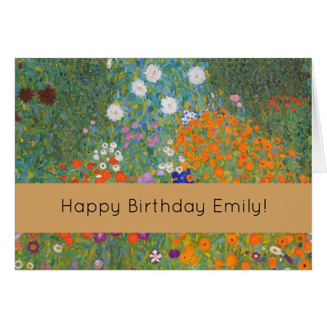 Gustav Klimt Flower Garden Cottage Nature (Front Horizontal)