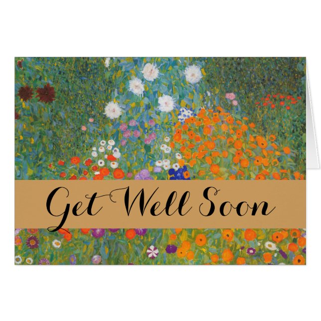 Gustav Klimt Flower Garden Cottage Nature (Front Horizontal)