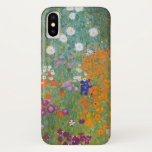 Gustav Klimt Flower Garden Cottage Nature iPhone X Case<br><div class="desc">A beautiful garden painting - this is a classic painting by Gustav Klimt,  called Cottage Garden,  or Bauergarten,  1907,  which is a close up of a flower garden,  a colourful floral painting.</div>