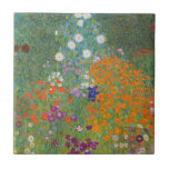 Gustav Klimt Flower Garden Cottage Nature Ceramic Tile<br><div class="desc">A beautiful garden painting - this is a classic painting by Gustav Klimt,  called Cottage Garden,  or Bauergarten,  1907,  which is a close up of a flower garden,  a colourful floral painting.</div>
