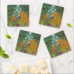 Gustav Klimt Flower Garden Cottage Nature Coaster Set<br><div class="desc">A beautiful garden painting - this is a classic painting by Gustav Klimt,  called Cottage Garden,  or Bauergarten,  1907,  which is a close up of a flower garden,  a colourful floral painting.</div>