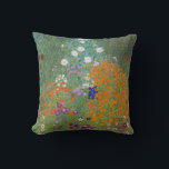 Gustav Klimt Flower Garden Cottage Nature Cushion<br><div class="desc">A beautiful garden painting - this is a classic painting by Gustav Klimt,  called Cottage Garden,  or Bauergarten,  1907,  which is a close up of a flower garden,  a colourful floral painting.</div>