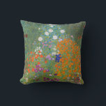 Gustav Klimt Flower Garden Cottage Nature Cushion<br><div class="desc">A beautiful garden painting - this is a classic painting by Gustav Klimt,  called Cottage Garden,  or Bauergarten,  1907,  which is a close up of a flower garden,  a colourful floral painting.</div>