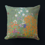 Gustav Klimt Flower Garden Cottage Nature Cushion<br><div class="desc">A beautiful garden painting - this is a classic painting by Gustav Klimt,  called Cottage Garden,  or Bauergarten,  1907,  which is a close up of a flower garden,  a colourful floral painting.</div>