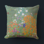 Gustav Klimt Flower Garden Cottage Nature Cushion<br><div class="desc">A beautiful garden painting - this is a classic painting by Gustav Klimt,  called Cottage Garden,  or Bauergarten,  1907,  which is a close up of a flower garden,  a colourful floral painting.</div>