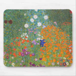 Gustav Klimt Flower Garden Cottage Nature Mouse Pad