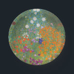 Gustav Klimt Flower Garden Cottage Nature Paper Plate<br><div class="desc">A beautiful garden painting - this is a classic painting by Gustav Klimt,  called Cottage Garden,  or Bauergarten,  1907,  which is a close up of a flower garden,  a colourful floral painting.</div>