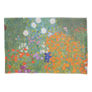 Gustav Klimt Flower Garden Cottage Nature Pillowcase