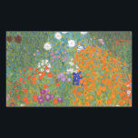 Gustav Klimt Flower Garden Cottage Nature Rectangular Sticker<br><div class="desc">A beautiful garden painting - this is a classic painting by Gustav Klimt,  called Cottage Garden,  or Bauergarten,  1907,  which is a close up of a flower garden,  a colourful floral painting.</div>