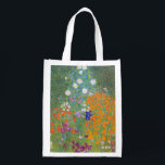 Gustav Klimt Flower Garden Cottage Nature Reusable Grocery Bag<br><div class="desc">A beautiful garden painting - this is a classic painting by Gustav Klimt,  called Cottage Garden,  or Bauergarten,  1907,  which is a close up of a flower garden,  a colourful floral painting.</div>