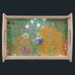 Gustav Klimt Flower Garden Cottage Nature Serving Tray<br><div class="desc">A beautiful garden painting - this is a classic painting by Gustav Klimt,  called Cottage Garden,  or Bauergarten,  1907,  which is a close up of a flower garden,  a colourful floral painting.</div>