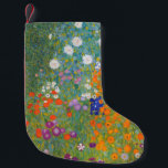Gustav Klimt Flower Garden Cottage Nature Small Christmas Stocking<br><div class="desc">A beautiful garden painting - this is a classic painting by Gustav Klimt,  called Cottage Garden,  or Bauergarten,  1907,  which is a close up of a flower garden,  a colourful floral painting.</div>