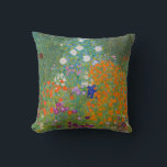 Gustav Klimt - Flower Garden Cushion<br><div class="desc">Flower Garden - Gustav Klimt in 1905-1907</div>