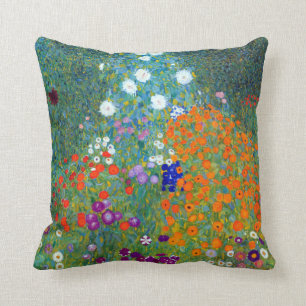 Gustav Klimt Flower Garden Cushion