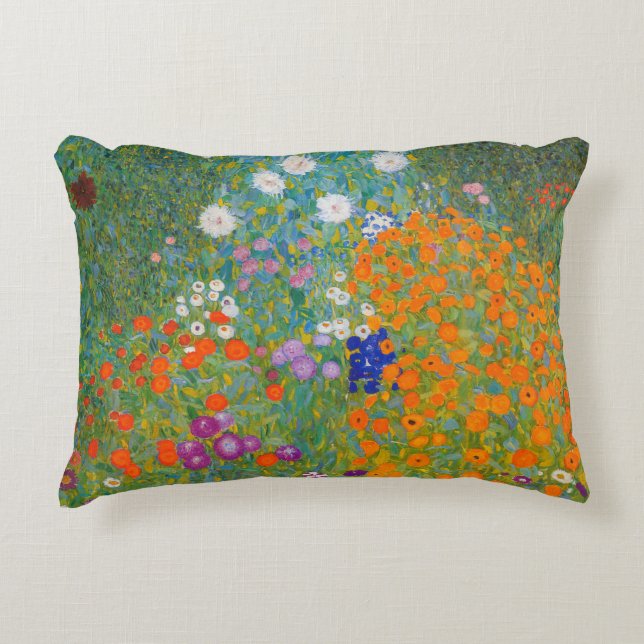 Gustav Klimt - Flower Garden Decorative Cushion (Front)