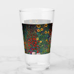 Gustav Klimt Flower Garden Glass<br><div class="desc">Glass Tumbler featuring Gustav Klimt’s oil painting Farm Garden with Sunflowers (1907). A beautiful garden of sunflowers and exquisite blue,  red,  purple,  pink,  and white flowers. A great gift for fans of Art Nouveau and Austrian art.</div>