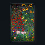 Gustav Klimt Flower Garden ID Badge<br><div class="desc">Badge featuring Gustav Klimt’s oil painting Farm Garden with Sunflowers (1907). A beautiful garden of sunflowers and exquisite blue,  red,  purple,  pink,  and white flowers. A great gift for fans of Art Nouveau and Austrian art.</div>
