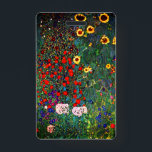 Gustav Klimt Flower Garden ID Badge<br><div class="desc">Badge featuring Gustav Klimt’s oil painting Farm Garden with Sunflowers (1907). A beautiful garden of sunflowers and exquisite blue,  red,  purple,  pink,  and white flowers. A great gift for fans of Art Nouveau and Austrian art.</div>