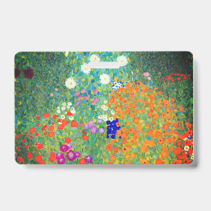 Gustav Klimt Flower Garden ID Badge