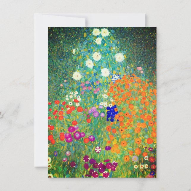 Gustav Klimt Flower Garden Invitation (Front)