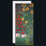 Gustav Klimt Flower Garden Invitation<br><div class="desc">Card featuring Gustav Klimt’s oil painting Farm Garden with Sunflowers (1907). A beautiful garden of sunflowers and exquisite blue,  red,  purple,  pink,  and white flowers. A great gift for fans of Art Nouveau and Austrian art.</div>