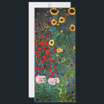 Gustav Klimt Flower Garden Invitation<br><div class="desc">Card featuring Gustav Klimt’s oil painting Farm Garden with Sunflowers (1907). A beautiful garden of sunflowers and exquisite blue,  red,  purple,  pink,  and white flowers. A great gift for fans of Art Nouveau and Austrian art.</div>