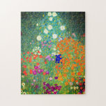 Gustav Klimt Flower Garden Jigsaw Puzzle<br><div class="desc">Puzzle featuring Gustav Klimt’s oil painting Flower Garden (1906). A beautiful garden of purple,  red,  white,  blue,  and orange flowers. A great gift for fans of Art Nouveau and Austrian art.</div>