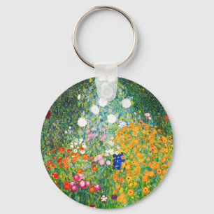 Gustav Klimt Flower Garden Key Chain