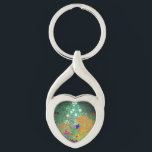 Gustav Klimt Flower Garden Key Ring<br><div class="desc">Keychain featuring Gustav Klimt’s oil painting Flower Garden (1906). A beautiful garden of purple,  red,  white,  blue,  and orange flowers. A great gift for fans of Art Nouveau and Austrian art.</div>