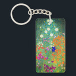 Gustav Klimt Flower Garden Key Ring<br><div class="desc">Keychain featuring Gustav Klimt’s oil painting Flower Garden (1906). A beautiful garden of purple,  red,  white,  blue,  and orange flowers. A great gift for fans of Art Nouveau and Austrian art.</div>