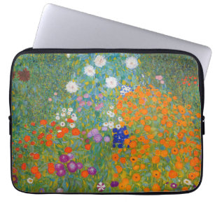 Gustav Klimt - Flower Garden Laptop Sleeve