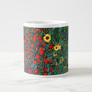 Gustav Klimt Flower Garden Large Coffee Mug