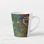 Gustav Klimt Flower Garden Latte Mug<br><div class="desc">Latte Mug featuring Gustav Klimt’s oil painting Farm Garden with Sunflowers (1907). A beautiful garden of sunflowers and exquisite blue,  red,  purple,  pink,  and white flowers. A great gift for fans of Art Nouveau and Austrian art.</div>
